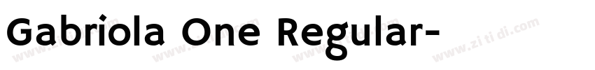 Gabriola One Regular字体转换